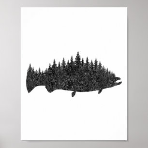 Salmon Fishing - King Salmon Fisherman Gift Poster