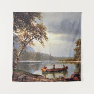 Salmon Fishing on the Cascapediac Albert Bierstadt Tapestry