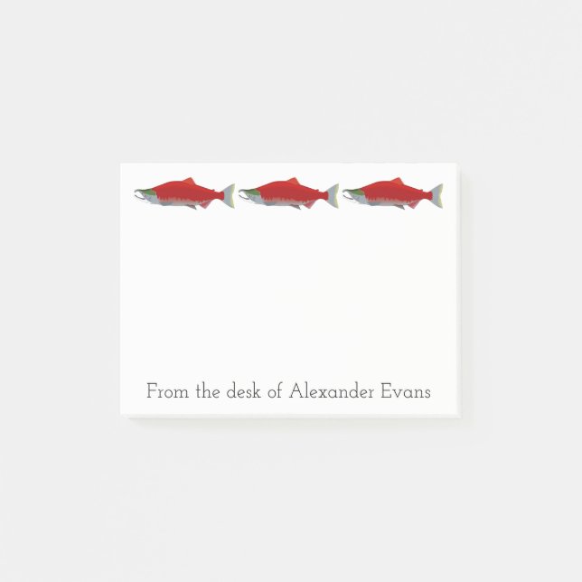 Salmon Fishing Post-it Notes (Front)