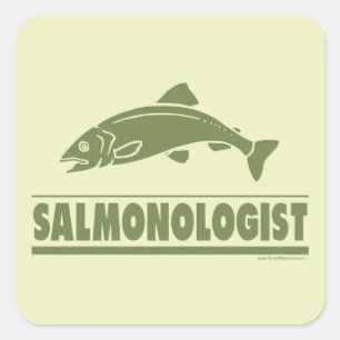 Salmon Fishing Square Sticker