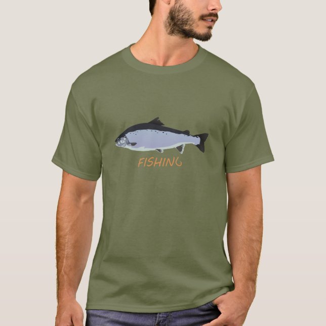 Salmon Fishing T-Shirt (Front)