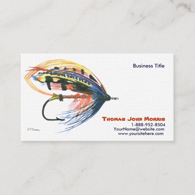 Salmon Fly fishing Lure Business Card (Front)