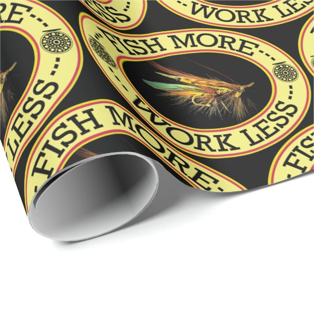 Salmon Fly Fishing Wrapping Paper (Roll Corner)