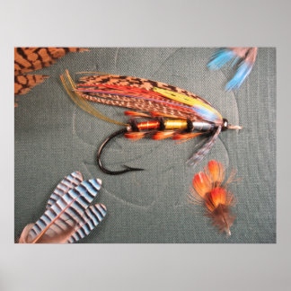 Salmon Fly "The Popham" Poster