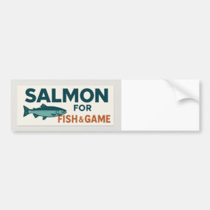 Salmon for Fish & Game Bumper Sticker