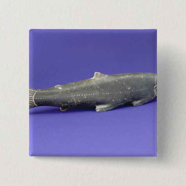 Salmon, from Cape Dorset 15 Cm Square Badge (Front)