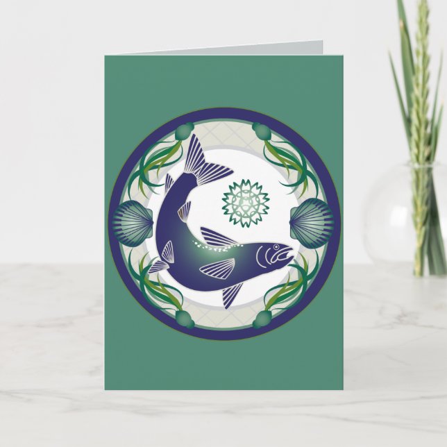 Salmon greeting card (Front)