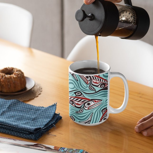 Salmon Haida Art Spirit Pacific Northwest Native Coffee Mug (Creator Uploaded)