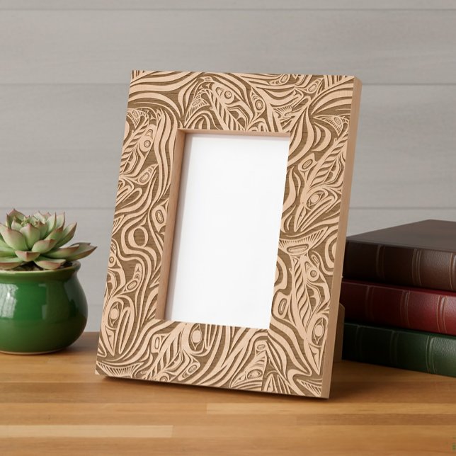 Salmon Haida Art Spirit Pacific Northwest Native Etched Frames (Creator Uploaded)