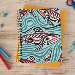 Salmon Haida Art Spirit Pacific Northwest Native Notebook