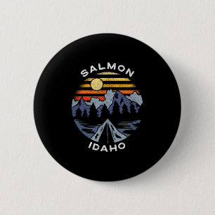 Salmon Idaho Mountains Vacation Camping Souvenir 6 Cm Round Badge