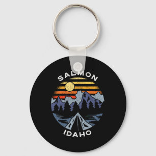 Salmon Idaho Mountains Vacation Camping Souvenir Key Ring