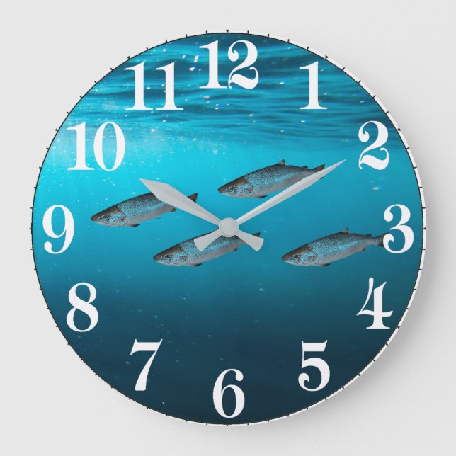 Salmon image for Acrylic Wall Clock (Front)