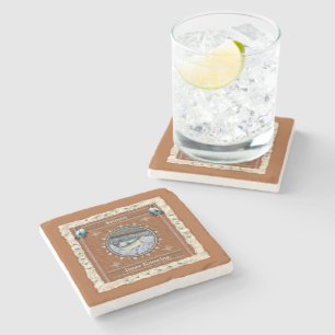 Salmon Inner Knowing Energy Stone Coaster