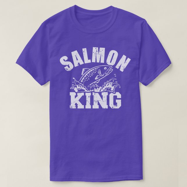 Salmon King Fishing T-Shirt (Design Front)