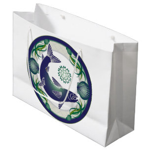 Salmon large gift bag