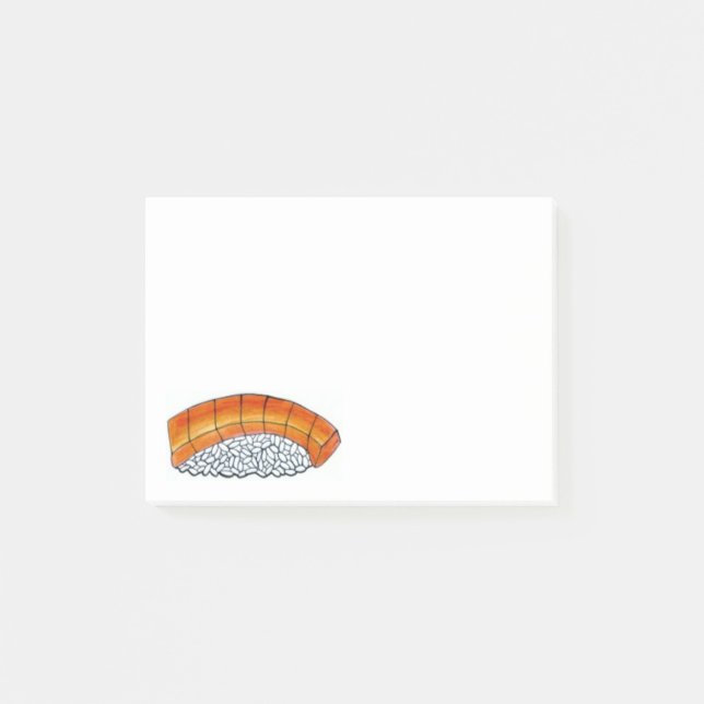 Salmon Nigiri Sushi Fish Japanese Food Post Its Post-it Notes (Front)