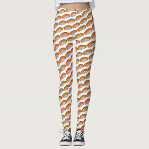 Salmon Nigiri Sushi Rice Fish Japanese Food Foodie Leggings