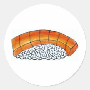 Salmon Nigiri w/ Sushi Rice Japanese Food Stickers
