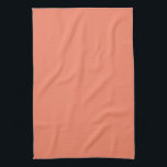 Salmon Orange Create Your Own Blank Template Tea Towel<br><div class="desc">Create Your Own Custom Upload Add Your Monogram Initial Photo or Logo Text Name Elegant Modern Cute Kitchen & Dining / Table & Kitchen Linens/ Blank Template Salmon Orange Solid Colour Kitchen Towel.</div>