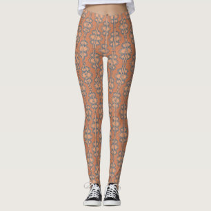 Salmon Oval Chains  Leggings