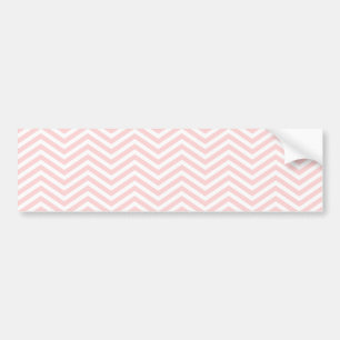Salmon Pink Chevron Bumper Sticker