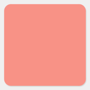 Salmon Pink FA8072 Colour, With Option to Add Imag Square Sticker