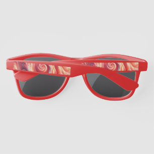 Salmon Pink Modern Abstract Swirling Sunglasses