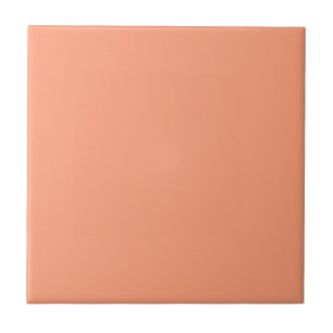Salmon Pink Orange Solid Colour Plain Ceramic Tile
