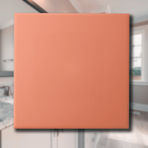 Salmon Pink Solid Colour Classic Elegant Ceramic Tile
