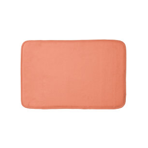 Salmon Pink Solid Colour   Trendy Colour Bath Mat