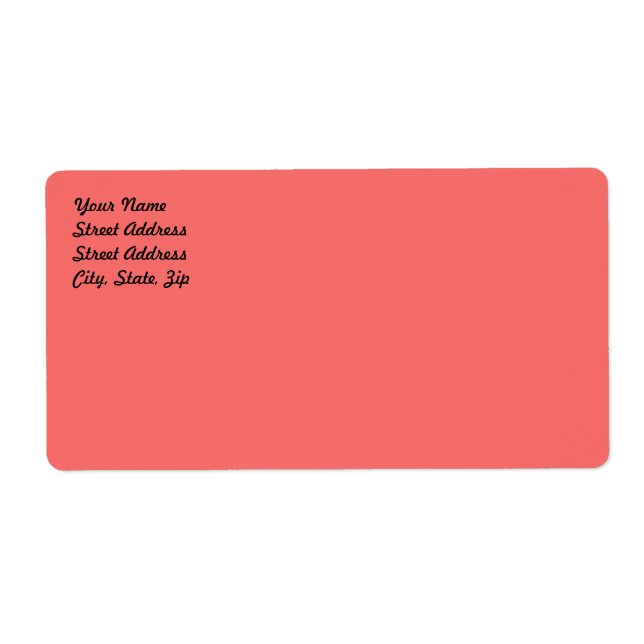 Salmon PinkShipping Label (Front)