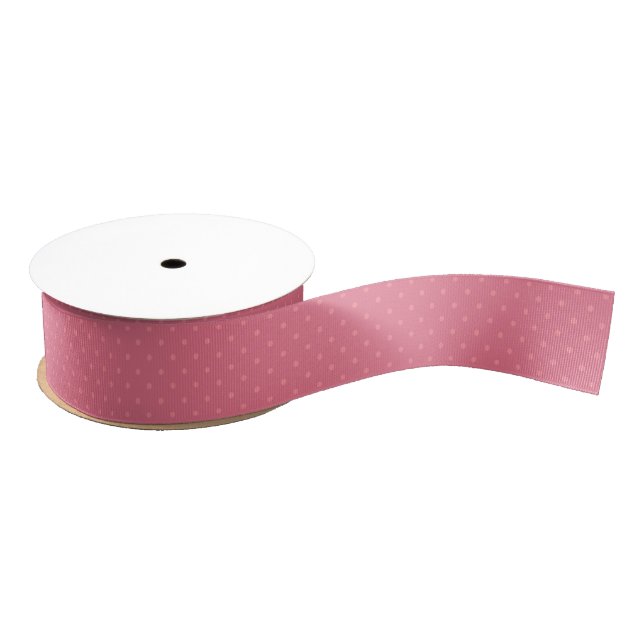 SALMON POLKA DOTS | RIBBON GROSGRAIN RIBBON (Spool)