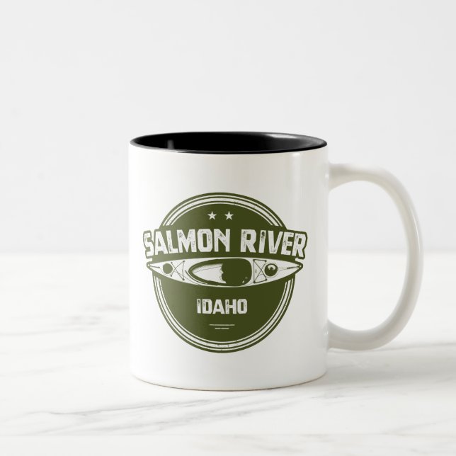 Salmon River Idaho Two-Tone Coffee Mug (Right)