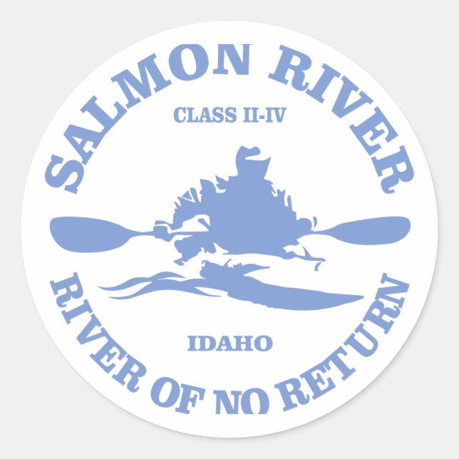 Salmon River (kayak) Classic Round Sticker (Front)