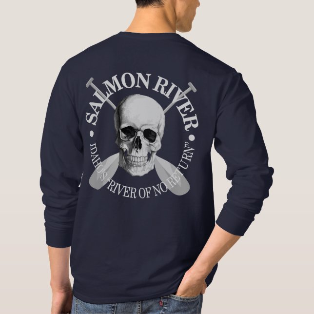 Salmon River (skull) T-Shirt (Back)