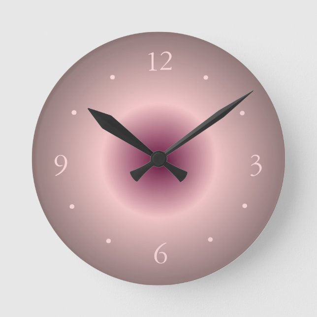 Salmon Rose and Luminous Pink/ Creative Wall Clock (Front)