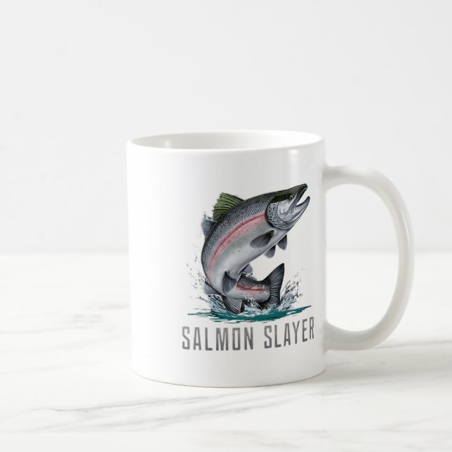 Salmon Slayer Fishing  Coffee Mug (Right)