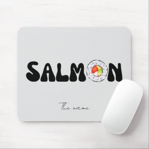 Salmon sushi mouse pad