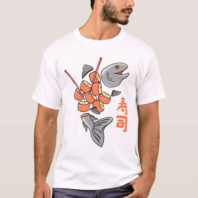 Salmon Sushi  T-Shirt (Front)