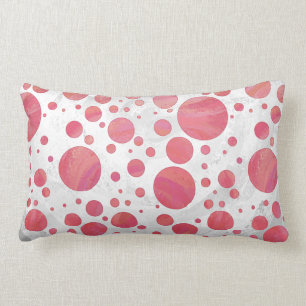 Salmon Swirl Dot Pattern Lumbar Cushion