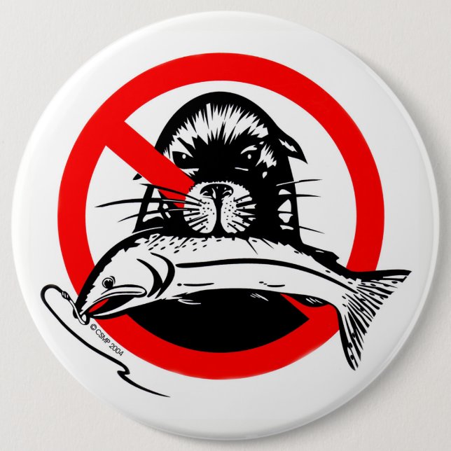 Salmon Thief Button (Front)