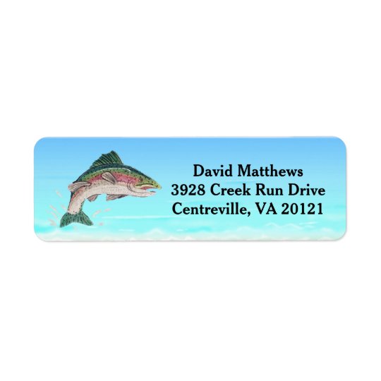 Salmon Trout Fish Return Address Return Address Label