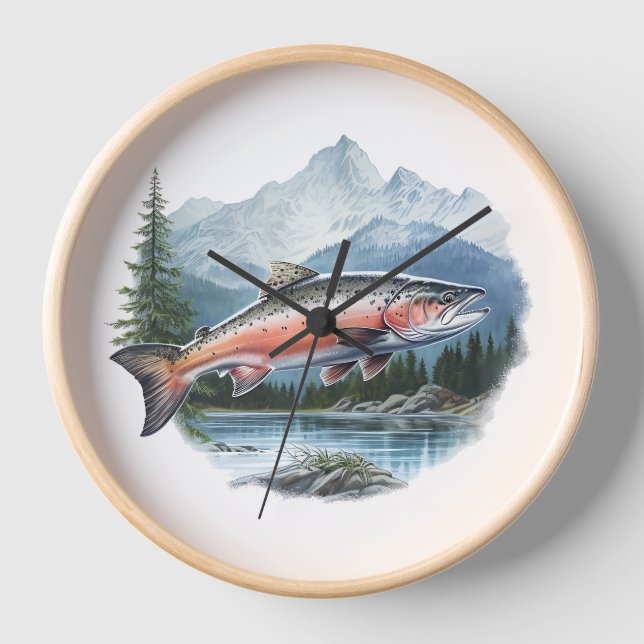 Salmon Wall Clock (Front)