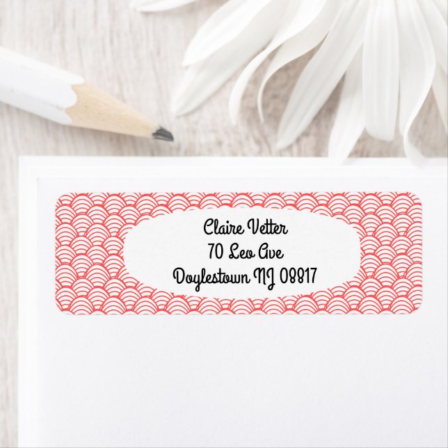 Salmon Waves  Return Address Label (Insitu)