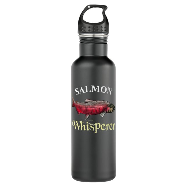Salmon Whisperer Dark 710 Ml Water Bottle (Front)
