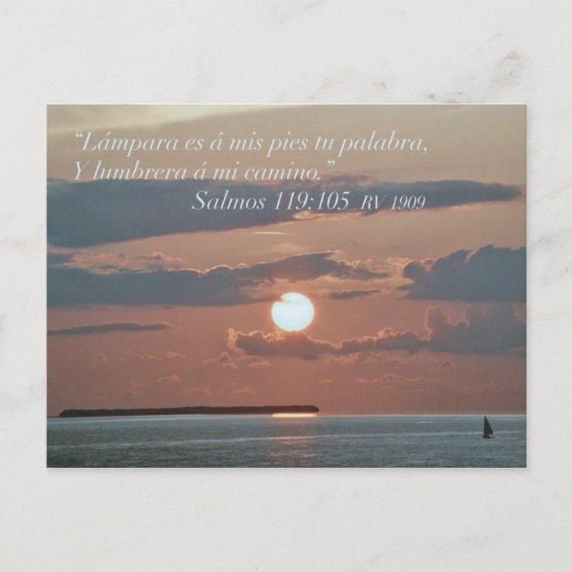 Salmos 119-105 postcard (Front)