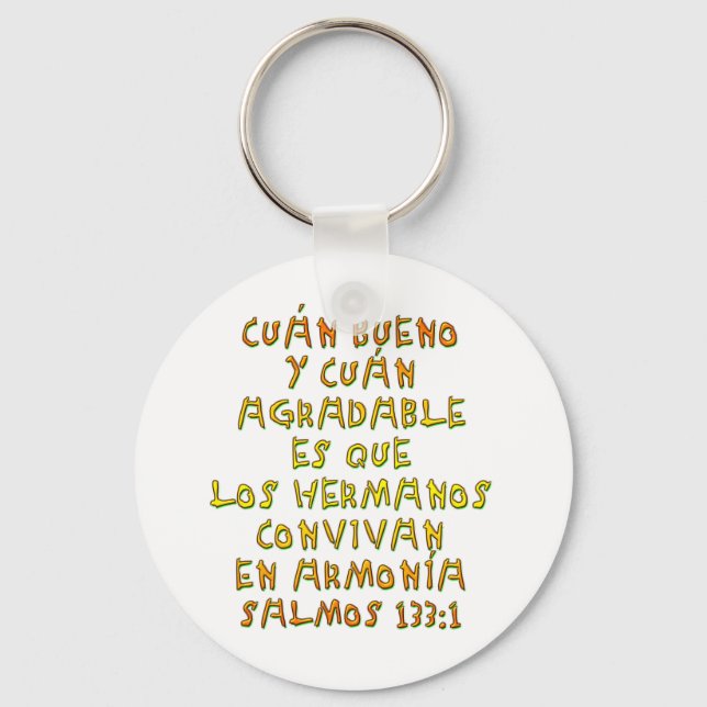 Salmos 133:1 key ring (Front)