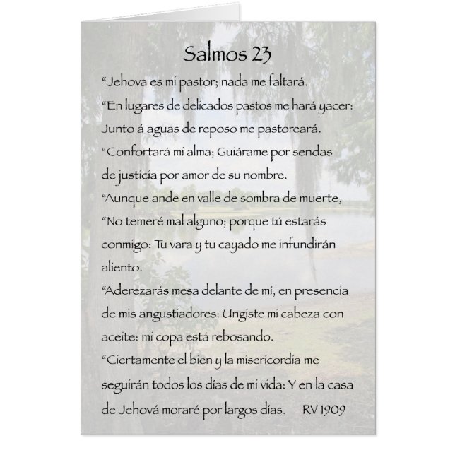 Salmos 23 Carta (Front)