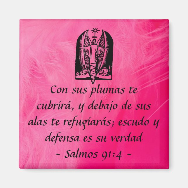 Salmos 91:4 magnet Spanish (Front)